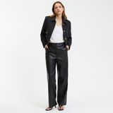 Kort los jasje, in tweed LA REDOUTE COLLECTIONS. Polyester materiaal. Maten 46 FR - 44 EU. Zwart kleur