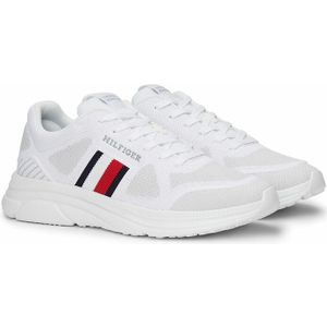 Sneakers runner in tricot Modern TOMMY HILFIGER. Polyester materiaal. Maten 43. Wit kleur