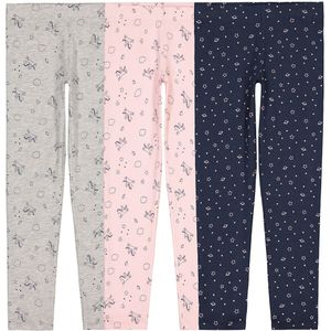 Set van 3 leggings in stretch katoen, eenhoorns LA REDOUTE COLLECTIONS. Katoen materiaal. Maten 6 jaar - 114 cm. Roze kleur