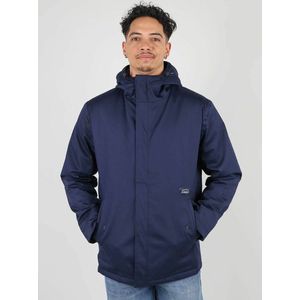 OXBOW - Jas in Twill met Kap - Blauw - Katoen en Polyester