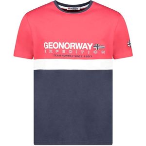 T-shirt met korte mouwen Jdouble GEOGRAPHICAL NORWAY. Katoen materiaal. Maten M. Rood kleur