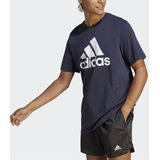 T-shirt in jersey Essentials groot logo ADIDAS SPORTSWEAR. Katoen materiaal. Maten XS. Blauw kleur