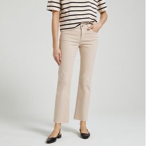 Flare broek VERO MODA. Katoen materiaal. Maten L / L30. Beige kleur