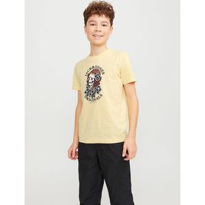 T-shirt met korte mouwen JACK & JONES JUNIOR. Katoen materiaal. Maten 14 jaar - 162 cm. Geel kleur