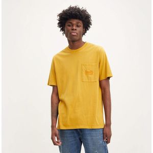 T-shirt met ronde hals en borstzak LEVI'S. Katoen materiaal. Maten XS. Geel kleur