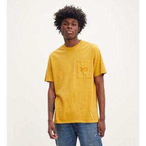 T-shirt met ronde hals en borstzak LEVI'S. Katoen materiaal. Maten XS. Geel kleur