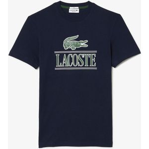 T-shirt in jersey met ronde hals LACOSTE. Katoen materiaal. Maten XXL. Blauw kleur