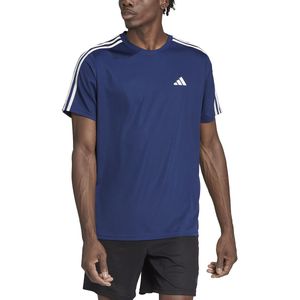 T-shirt voor training Train Essentials 3-Stripes adidas Performance. Polyester materiaal. Maten XL. Blauw kleur