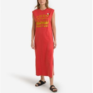 Rechte jurk, lang, zonder mouwen Daytona NEWTONE. Katoen materiaal. Maten 0(XS). Rood kleur