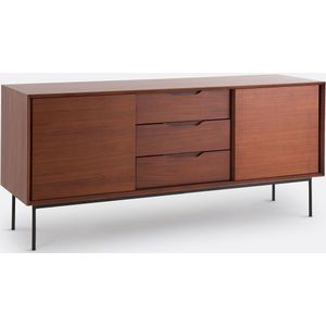 Noyeto - Buffetkast - Zwart/Notenhout - Fineer Hout