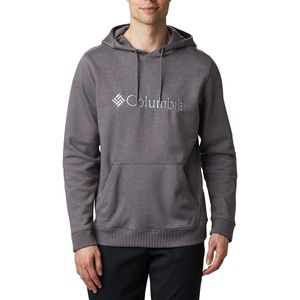 Hoodie met groot logo Basic COLUMBIA. Katoen materiaal. Maten S. Grijs kleur