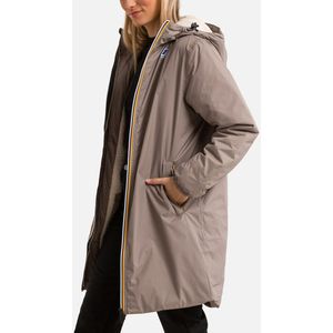 Unisex windjack Le Vrai 3.0 Eiffel Orsetto K-WAY. Nylon materiaal. Maten L. Beige kleur