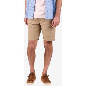 Effen chino short in stretch OXBOW. Katoen materiaal. Maten 30 US - 44 EU. Beige kleur