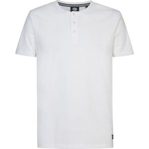 Petrol Industries - Heren Effen T-shirt Reef - Wit