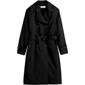 La Redoute Collections - Trenchcoat - Zwart - Katoen