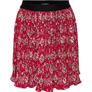 Korte geplisseerde rok KIDS ONLY. Polyester materiaal. Maten 11 jaar - 144 cm. Rood kleur