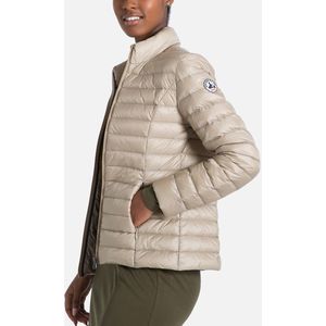 Donsjas met ritssluiting en opstaande kraag Cha JOTT. Polyamide materiaal. Maten XS. Beige kleur