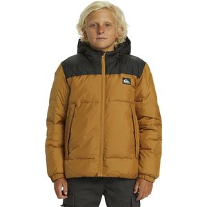 Donsjas met kap QUIKSILVER. Polyester materiaal. Maten 8 jaar - 126 cm. Kastanje kleur