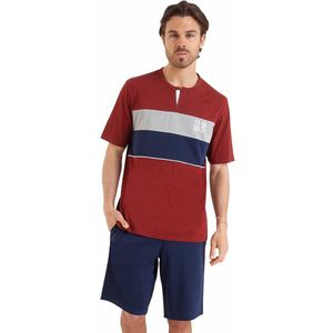 Pyjashort in katoen ATHENA. Katoen materiaal. Maten M. Oranje kleur
