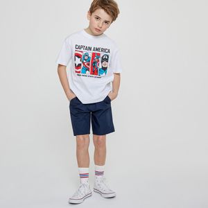 T-shirt Marvel, oversized model MARVEL. Katoen materiaal. Maten 3 jaar - 94 cm. Wit kleur