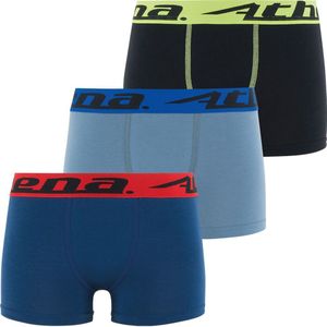 Set van 3 boxershorts ATHENA. Katoen materiaal. Maten 4/5 jaar - 102/108 cm. Blauw kleur