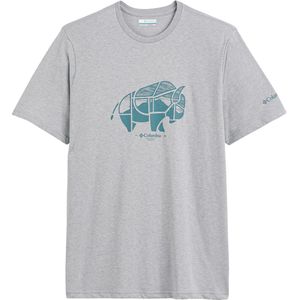 Grafische T-shirt Rockaway River COLUMBIA. Katoen materiaal. Maten L. Grijs kleur