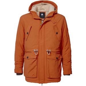 Parka met kap PETROL INDUSTRIES. Nylon/polyamide materiaal. Maten L. Oranje kleur