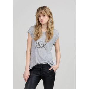 T-shirt met korte mouwen en ronde hals IKKS. Viscose materiaal. Maten S. Grijs kleur