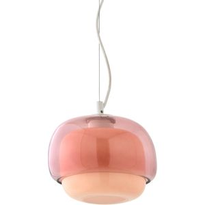 Hanglamp in gekleurd glas, Ø21,5 cm, Kinoko LA REDOUTE INTERIEURS. Glas materiaal. Maten één maat. Roze kleur