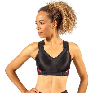 Sportbustier met verstelbare ondersteuning Strapping THUASNE SPORT. Polyamide materiaal. Maten 100D FR - 85D EU. Zwart kleur