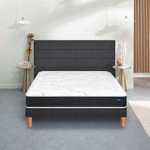 Ensemble matras mousse HR Smart Repair + bedbodem BULTEX. Massief hout materiaal. Maten 80 x 200 cm. Wit kleur