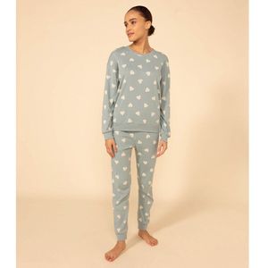 Pyjama met lange mouwen, in katoen Lienne PETIT BATEAU. Katoen materiaal. Maten L. Groen kleur
