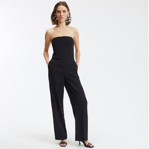 Strapless jumpsuit LA REDOUTE COLLECTIONS. Polyester materiaal. Maten 46 FR - 44 EU. Zwart kleur