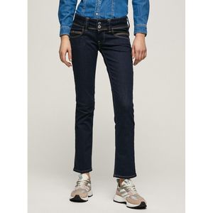 Rechte jeans Venus, lage taille PEPE JEANS. Denim materiaal. Maten Maat 27 (US) - Lengte 32. Blauw kleur