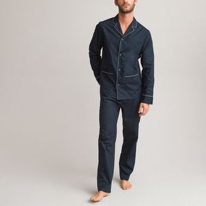 Pyjama in popeline LA REDOUTE COLLECTIONS. Katoen materiaal. Maten S. Blauw kleur