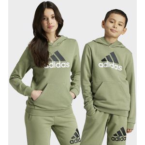 Hoodie in molton ADIDAS SPORTSWEAR. Molton materiaal. Maten 7/8 jaar - 120/126 cm. Groen kleur