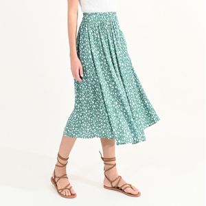 Lange rok met bloemenprint MOLLY BRACKEN. Viscose materiaal. Maten XL. Groen kleur