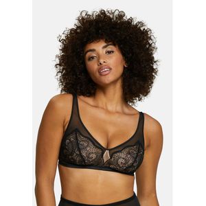 Bustier zonder beugels Serena SANS COMPLEXE. Kant materiaal. Maten M. Zwart kleur