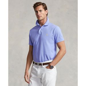 Slim polo in piquétricot POLO RALPH LAUREN. Katoen materiaal. Maten L. Roze kleur