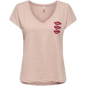 T-shirt met korte mouwen ONLY. Katoen materiaal. Maten XL. Roze kleur