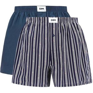 Set van 2 bedrukte boxershorts DIM. Katoen materiaal. Maten L. Blauw kleur