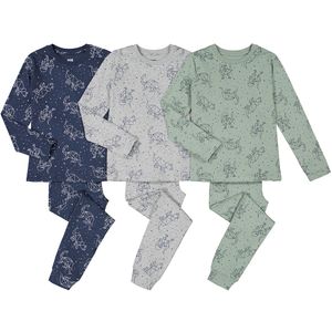 Set van 3 pyjama's in katoen, dinosaurus motief LA REDOUTE COLLECTIONS. Katoen materiaal. Maten 6 jaar - 114 cm. Blauw kleur