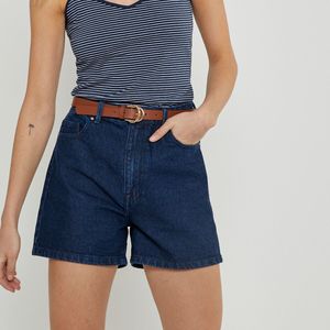 Short in denim, hoge taille LA REDOUTE COLLECTIONS. Katoen materiaal. Maten 52 FR - 50 EU. Blauw kleur