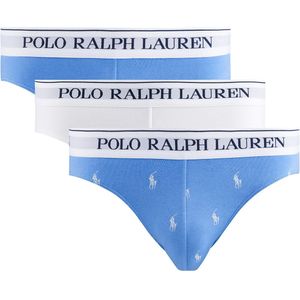 Set van 3 effen slips POLO RALPH LAUREN. Katoen materiaal. Maten L. Blauw kleur