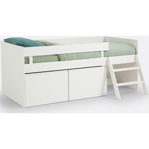 Halfhoog bed, Roxana LA REDOUTE INTERIEURS. Medium (mdf) materiaal. Maten 90 x 190 cm. Wit kleur
