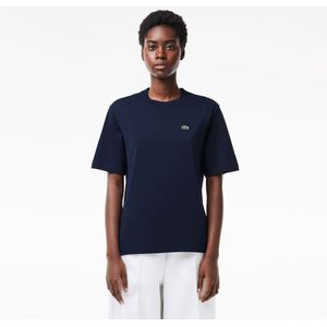 T-shirt met ronde hals LACOSTE. Katoen materiaal. Maten 38 FR - 36 EU. Blauw kleur