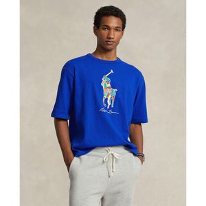 Custom slim T-shirt met logo POLO RALPH LAUREN. Katoen materiaal. Maten M. Blauw kleur