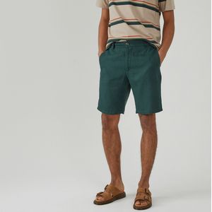 Bermuda in linnen LA REDOUTE COLLECTIONS. Linnen materiaal. Maten 36 FR - 40 EU. Groen kleur