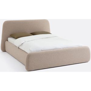 Bed met lattenbodem, Steen LA REDOUTE INTERIEURS. Polyester materiaal. Maten 140 x 200 cm. Beige kleur