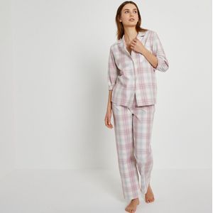 Pyjama in katoenen keperstof, met ruiten LA REDOUTE COLLECTIONS. Katoen materiaal. Maten 40 FR - 38 EU. Andere kleur